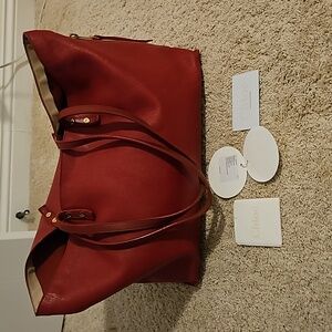 Chloe dilan red grain tote